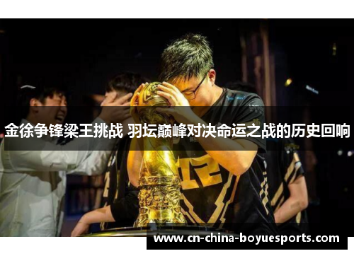金徐争锋梁王挑战 羽坛巅峰对决命运之战的历史回响 金徐争锋梁王挑战 羽坛巅峰对决命运之战的历史回响